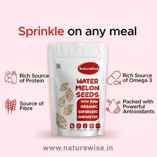 Naturewise Raw Watermelon Seeds, High Protein, Healthy Seeds for weight loss 50-G Watermelon Seeds