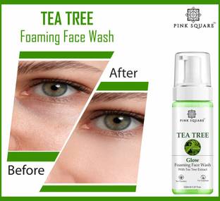 Pink Square Premium Tea Tree Foaming  For Skin Glowing & Healing 150ml Face Wash