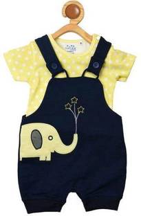 Roble Kings Romper For Boys & Girls Casual Printed Cotton Blend