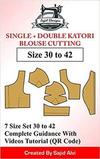 Tailors Single + Double Katori Blouse Paper Patterns Book 30-42 Set Of 7 Sizes