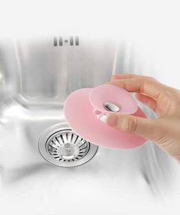 Amika Bathroom Kitchen Silicon Sewer Sink WashBasin Sealer Cover Drainer Water Stopper Collapsible Strainer