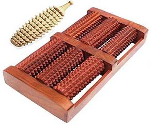 DECORICA ENTERPRISES DE 448 Wooden Acupressure and Pain Relief 6 Roller Foot Massager Massager