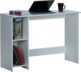 DeckUp Apollo White Engineered Wood Office Table