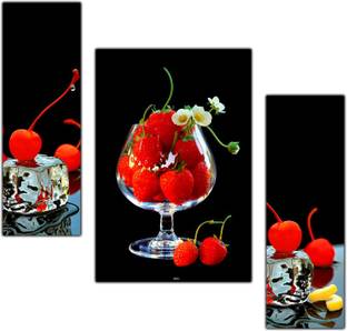 pnf Fruits Set of 3 MDF Panel-0119- Digital Reprint 18 inch x 12 inch Painting