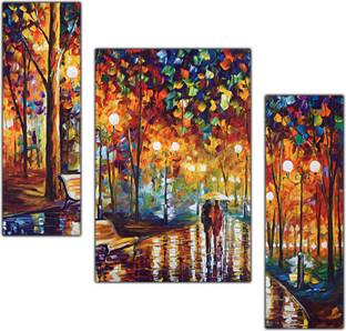 pnf Poster And Frame Hand Painted Landscape Scenery MDF Painting | Decoration Item Digital Reprint 18 inch x 12 inch Painting