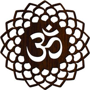 jaiswal OM Design Religious Wooden Wall Hanging for Home Decor and Office