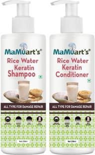 mamuart's Damage Repair Hair Combo - Rice Water Shampoo 250ml + Rice Water Conditioner 250ml
