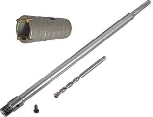 Inditrust 35mm SDS Plus Shank Hole Saw Cutter WITH 400mm rod Concrete Cement Stone Wall Punch Reamer Air Conditioner Punch Hollow Drill Bit