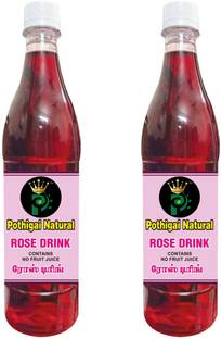 POTHIGAI NATURAL Combo Rose Drink 1500 ml /Energy Booster/Sweet and Healthy Drink/Summer Drink