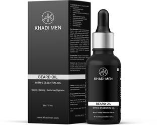 Khadi Men Beard Oil with 6 Essential Oils No Parabens, Silicones, Phthalates, Petrolatum, Mineral Oil and Harmful chemicals. Hair Oil