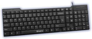 MATRIX KM-200 Wired USB Standard Multi-device Keyboard Compatible with Desktop, Laptop, Mac stand support