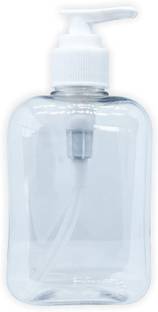 Adhvik Transparent Empty Refillable Reusable Container Handwash Pump Bottle 250 ml Liquid Dispenser