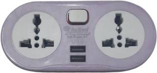 Akshita SR-EXTN-21 2-Way Power Socket & 2 USB Charger
