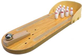 CRAFTS INDIA EMPORIUM Handcrafted Wooden Miniature Bowling Game- 29 cms Bowling