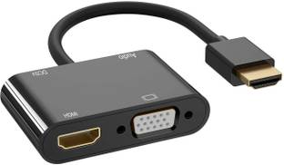 microware  TV-out Cable HDMI to Dual HDMI VGA Splitter Dual Display at SameTime HDMI to HDMI VGA Adapter