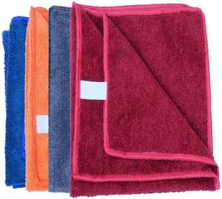 Sheenuu Microfiber Set of 4 Piece For Cleaning Table 40*40cm Multicolor Multicolor Cloth Napkins