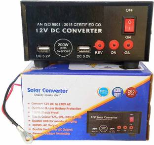 Divinext 200 Watt 12 Volt DC to 220 Volt AC Converter 12 Volt DC Convertor 12V Solar SMPS 2 ft Battery Jumper Starter