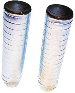 ATLAS 2 PCS Silver Colour Stainless Steel Imported Cycle AXLE Foot Rest Aluminium  Bicycle Carrier