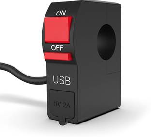 SHOWRIDE Bike Headlight On-Off Switch With USB Charging Capability 2 A Bike Mobile Charger