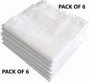 CAPADA MEN'S ROYAL CLASSY COTTON ["WHITE Plain"] Handkerchief