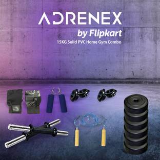 Adrenex by Flipkart 15 kg 15 kg Fitness Equipments with Accessories Home Gym Combo