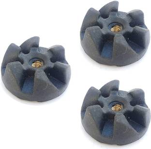 QEMIQ ® -"PREETHI" 6 Teeth Jar Coupler's (3 Units), Black- Mixer Grinder Coupler