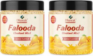 Dhawak Falooda Mix Mango Flavour 300g Each Total 600gm Instant Mix Falooda [Jar Pack] 600 g