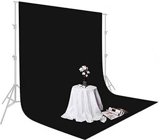 ALFASIYA 4x8 FT Black Backdrop Photo Studio Photography Background (Stand Not Included) Reflector