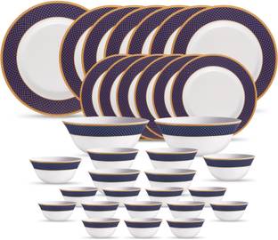 LAOPALA Pack of 33 Opalware Regent Blue Dinner Set