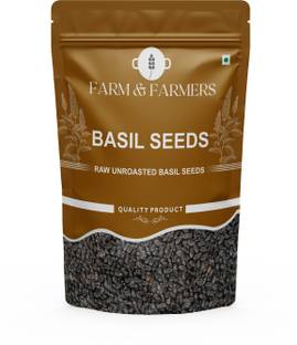 Farm & Farmers Pack of 1 | 150 G | Raw and Unroasted Premium Sabja Basil Seeds for Weight Loss Basil Seeds