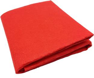 Vardhman Felt sheet stiff ( Hard ) size 44" x 36", Color Red, used in art & craft,cutouts, decorations, school projects, DIY etc. Felt Sheet