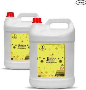 SQUEEKY Lemon Handwash Liquid Soap ,Kill 99.9% Germ Protection , Refill Pack-10 L Hand Wash Can