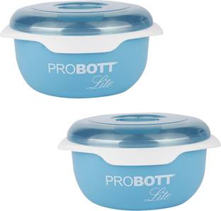 PROBOTT LITE Stainless Steel Food Grade Lunch Box Household Container -Blue 2 Containers Lunch Box