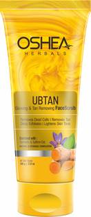 OSHEA Men Women Ubtan Glowing & Tan Removing Turmeric and Saffron Extract Face  Scrub