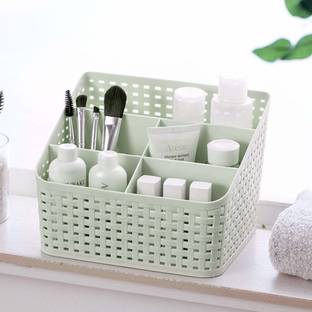 EBOFAB Plastic 5 Section Multipurpose Desk Organizer Stationary Storage Stand Cosmetic Box Storage Basket