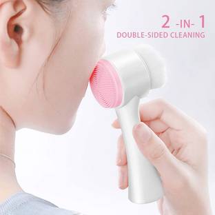 RASTVI 2 In 1 Facial Cleansing Brush & Pore Cleansing Manual For Sensitive, Dry Skin