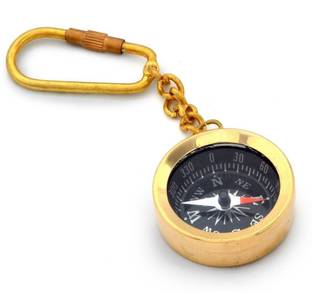 VR Creatives Antique Brass Magnetic Compass Keychain/Key Chain, Keys Diwali, Christmas, Gift Carabiner
