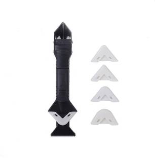 uptodateprouducts 1Set 3in1 Sealant Angle Scraper Silicone Trowel Grout Caulk Tool Set Remover Tool New Sealant Scraper Corner Cleaning Hand Tool Pipe Cutter