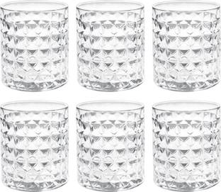 TREO (Pack of 6) Knitts Tumbler, Glass Set Water/Juice Glass