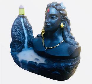The Craft Store Adiyogi Backflow Mahadev Dhyana Mudra Figurine Polyresin Incense Holder
