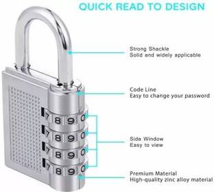 adorrobella Resettable Combination 4 Digit Number LOCK Combination Lock
