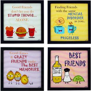 Indianara Friendship Quote Art Prints Indr1165 Digital Reprint 8.7 inch x 8.7 inch Painting