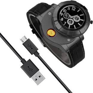 RSS ENTERPRISES Unique Designer Wrist Watch for Men Novelty Flameless Windproof Watch Unique Designer Wrist Watch for Men Novelty Flameless Windproof Watch Cigarette Lighter