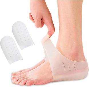 JIG'sMART Invisible Height Increase Socks Heel Pads Silicone Gel Transparent Silicone Heel Accessories Regular, Sports Shoe Insole