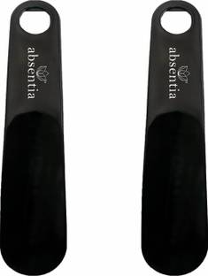ABSENTIA SHOE HORN, Pack of 2 (BLACK) BEST / FOR ALL FOOTWARES / TRAVEL FRIENDLY / THICK Shoe Tree