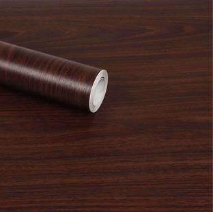 FLIPZONE 304.8 cm Self Adhesive Stickers Waterproof PVC WALLNUT BROWN Wallpape(304.8x 30.48CM) Self Adhesive Sticker