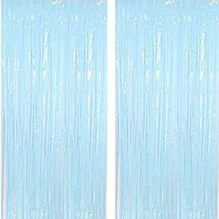 Dinipropz Pastel Blue Foil Curtain