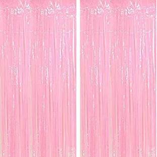 Dinipropz Pink Foil Curtain