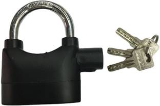WunderVoX Heavy Duty black security alarm padlock aluminum-X46 Padlock