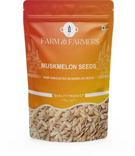 Farm & Farmers Pack of 1|100 G|Premium Healthy Raw Muskmelon Magaz Seeds Kharbuja Beej Muskmelon Seeds